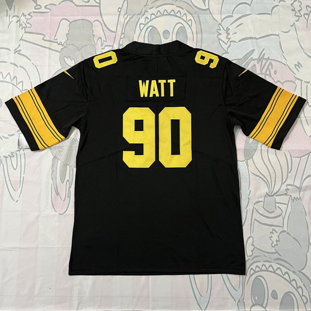 Pittsburgh Steelers NFL No. 90 WATT Black Jersey